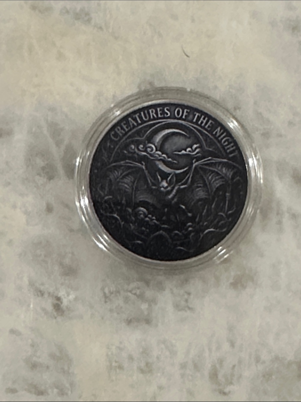Creatures of the Night Black Collectible Coin - Men Accessories